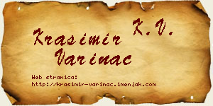Krasimir Varinac vizit kartica